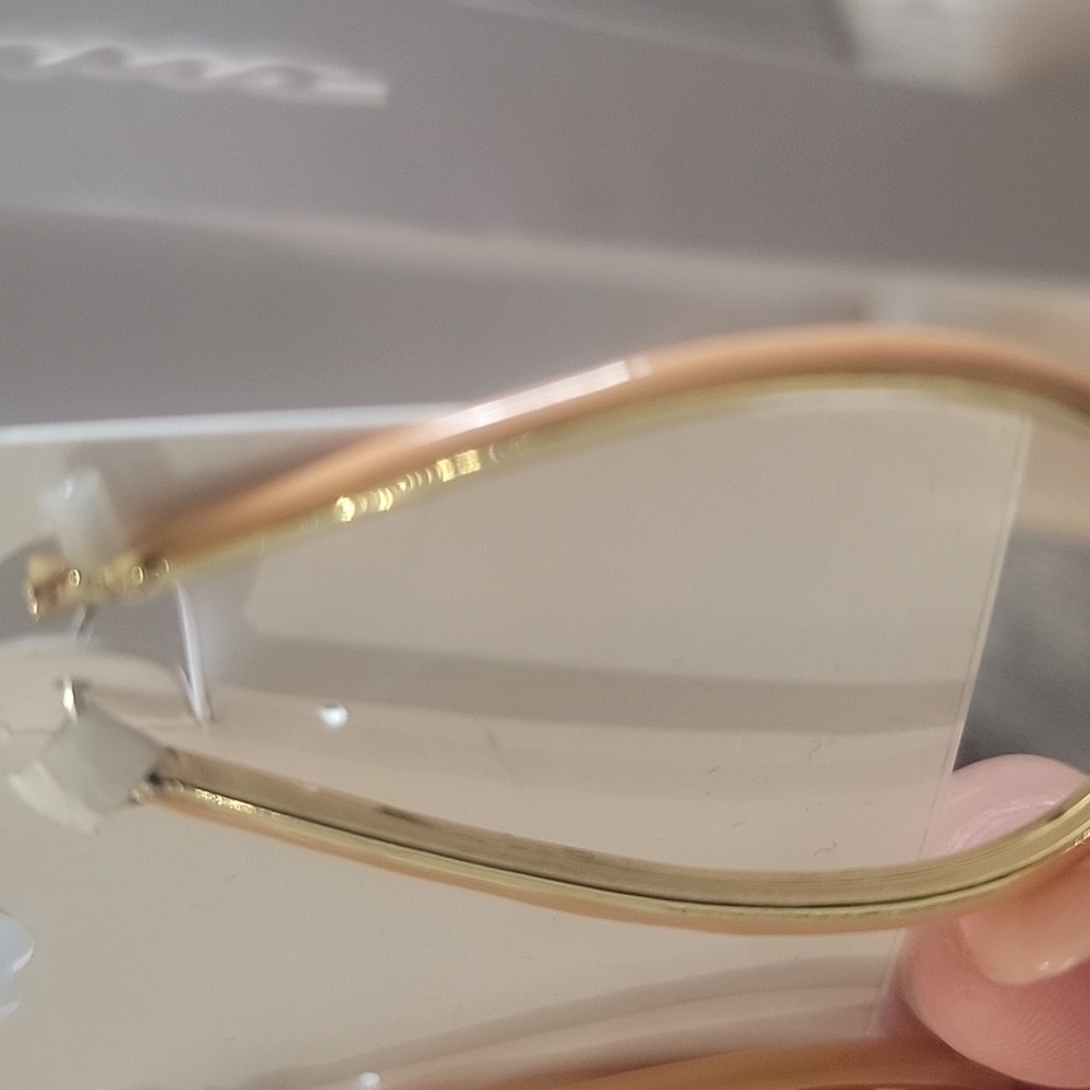 Laundry by Shelli Segal Tan Gold Hoop Earrings - Picture 2 of 3